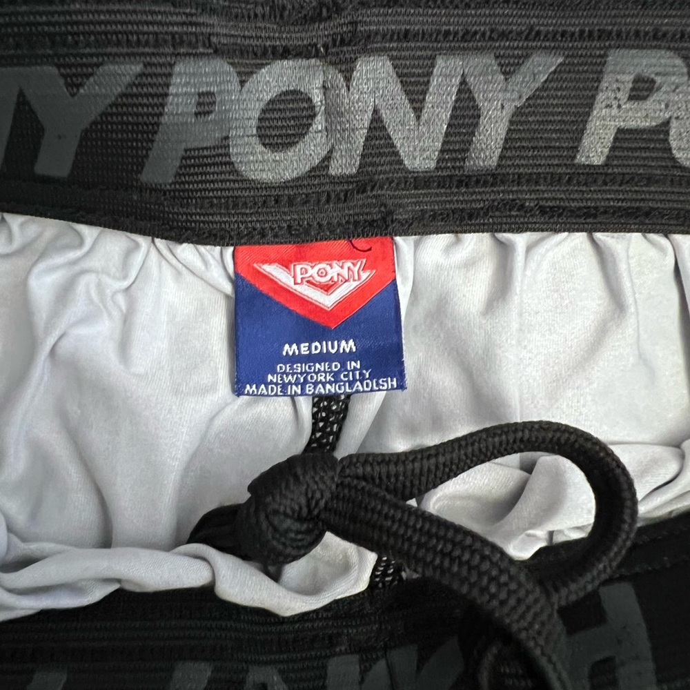 Pony Black Athletic Performance Fit Shorts Size M - Picture 3 of 3